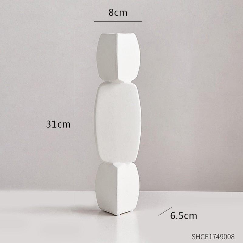 Shop 0 White-big Modern minimalist vase decoration home Flower Arrangement Living Room Flowerpot Nordic minimalist decor black vase Art Ornaments Mademoiselle Home Decor