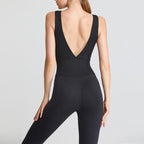 Shop 0 Black / S Yoga Jumpsuits Women V-Back One Piece High Stretchy Bodysuits Sportswear Fitness Rompers Padded Nylon Soft Gym Workout Ovearalls Mademoiselle Home Decor