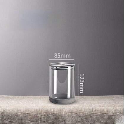 Shop 0 B-M 1PCS Stainless Steel Lid Glass Jar Airtight Jar with Lid Transparent Grain Storage Bottle Thickened Milk Powder Storage Box Tea Can Mademoiselle Home Decor