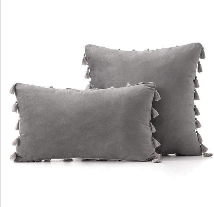 Shop 40507 1 piece 45x45cm / grey Kyra Cushion Cover Mademoiselle Home Decor