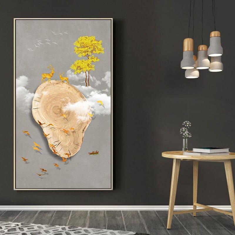 Shop 0 Modern Abstract Tree rings Picture Home Decor Nordic Canvas Painting Wall Art Luxury Minimalist Print and Poster for Living Room Mademoiselle Home Decor