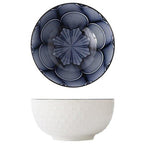 Shop 0 5 / 6 inch 3 Pcs / Set 6 Inch Ceramic Bowl Noodle Rice Soup Dessert Tableware Pattern Relief Underglaze Embossed Non-Slip CZY-BS1005 Mademoiselle Home Decor