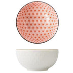 Shop 0 11 / 6 inch 3 Pcs / Set 6 Inch Ceramic Bowl Noodle Rice Soup Dessert Tableware Pattern Relief Underglaze Embossed Non-Slip CZY-BS1005 Mademoiselle Home Decor