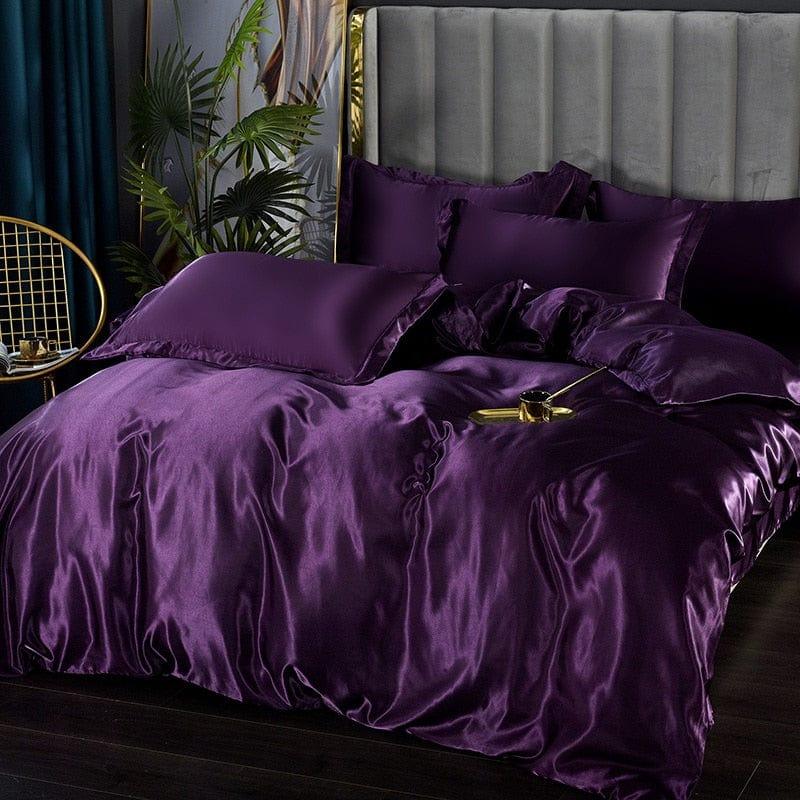Shop 0 Eggplant / Twin Size 3pcs Lyla Bedding Mademoiselle Home Decor