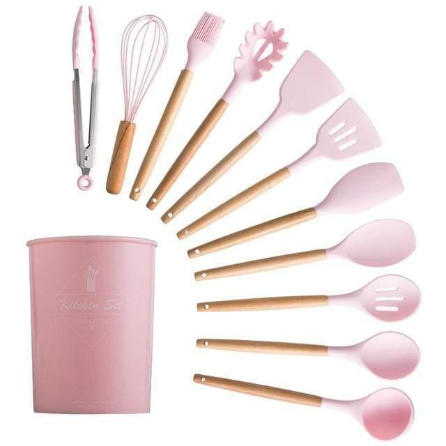 Shop Eating & Kitchen Utensils Pink Malene Set Mademoiselle Home Decor
