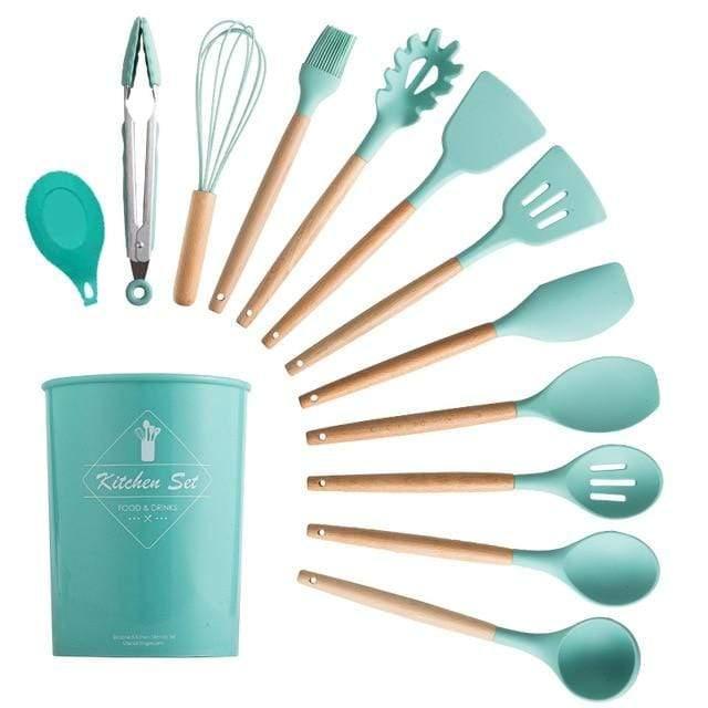 Shop Eating & Kitchen Utensils Mint Green Malene Set Mademoiselle Home Decor