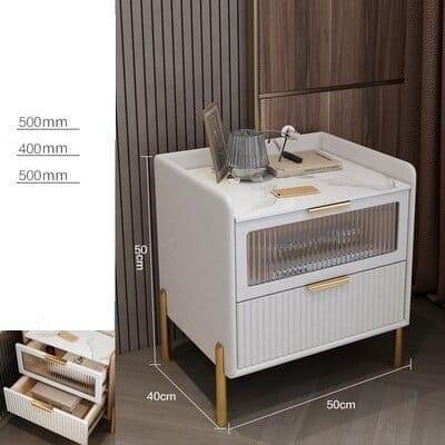 Shop 0 white A / 50cm Marcia Bedside Table Mademoiselle Home Decor