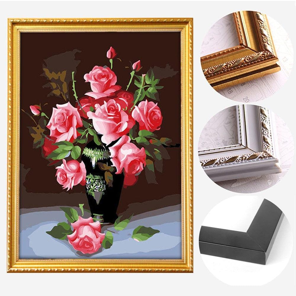 Shop 0 Diy Outer Frame For Oil Painting By Numbers Wood Frame For Diamond Painting Mosaic Thick Wood Photo Frame Wall Art Home Decor Mademoiselle Home Decor