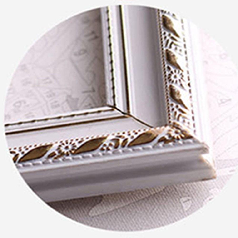 Shop 0 white / Inner Size 20x20cm Diy Outer Frame For Oil Painting By Numbers Wood Frame For Diamond Painting Mosaic Thick Wood Photo Frame Wall Art Home Decor Mademoiselle Home Decor