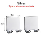 Shop 0 Type A Silver 2 PCS / China 1/2/3PCS Punch Free Shaving Razor Holder Men Shaving Shaver Storage Hook Wall Shelf Bathroom Razor Rack Wall Kitchen Accessories Mademoiselle Home Decor