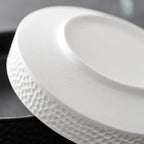 Shop 0 African Night Frosted Salad Deep Plate Retro Rice Bowl Hammer Pattern Shallow Mouth Pasta Plate Western Restaurant Placing Mademoiselle Home Decor