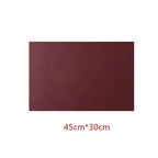 Shop 0 Lafite Red Rectangular Table Mat PU Leather Placemat  Waterproof Greaseproof  Pad Kitchen for Dining Anti-Scalding Insulation Mademoiselle Home Decor