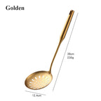 Shop 0 1pcs 5 1-10PCS Stainless Steel CookwarLong Handle Set Gold Cooking Utensils Scoop Spoon Turner Ladle Cooking Tools Kitchen Utensils Set Mademoiselle Home Decor