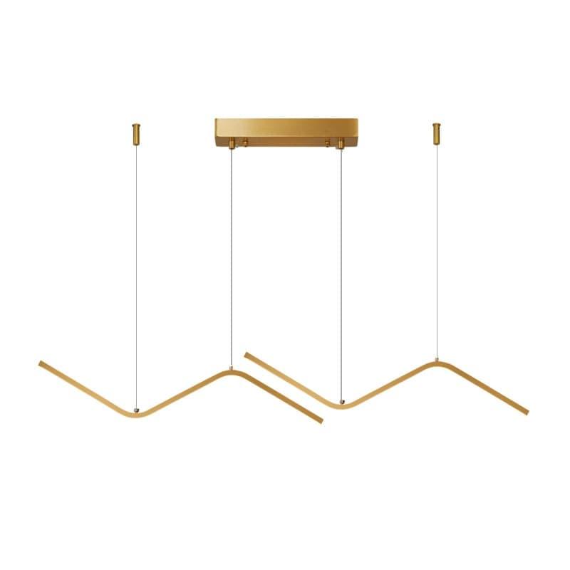 Shop 0 Gold / China / 4000K Nordic Pendant Light Art Line Led Haning Lamp Geometric Chandelier Indoor Lights For Restaurant Bar Front Desk Office Decoration Mademoiselle Home Decor
