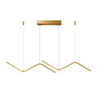 Shop 0 Gold / China / 4000K Nordic Pendant Light Art Line Led Haning Lamp Geometric Chandelier Indoor Lights For Restaurant Bar Front Desk Office Decoration Mademoiselle Home Decor
