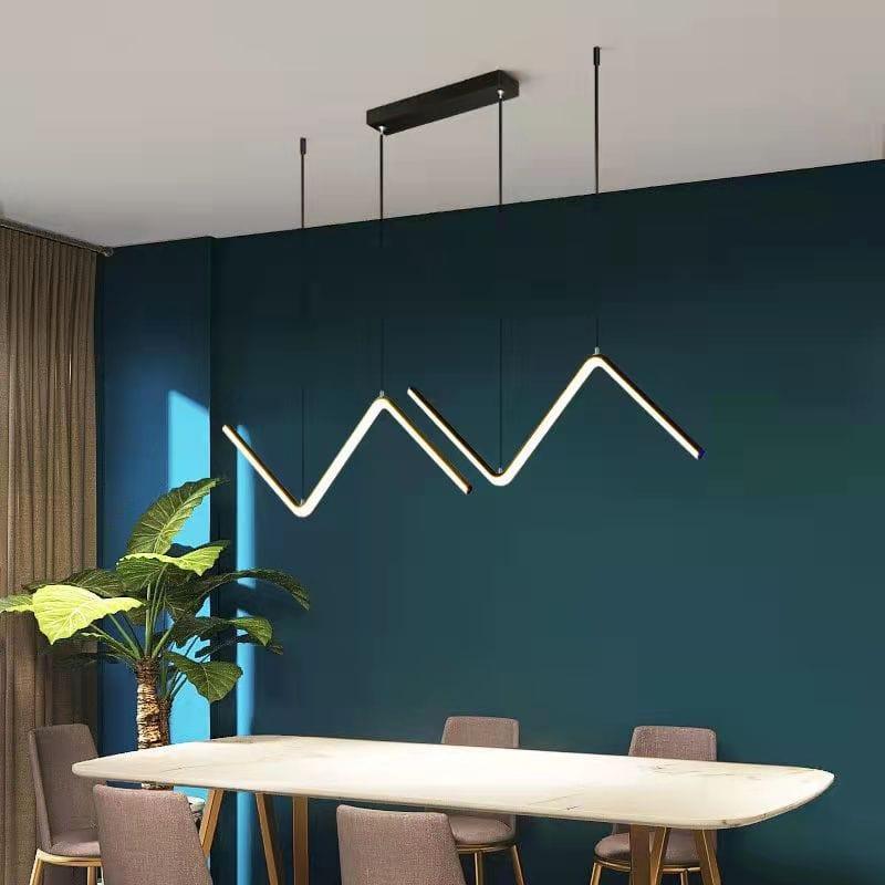 Shop 0 Nordic Pendant Light Art Line Led Haning Lamp Geometric Chandelier Indoor Lights For Restaurant Bar Front Desk Office Decoration Mademoiselle Home Decor
