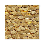 Shop 0 20x20cm No Frame / B Golden Feather Leaf Abstract Wall Art Canvas Painting Nordic Poster Print Marble Coin Home Decor Modern Living Room Pictures Mademoiselle Home Decor