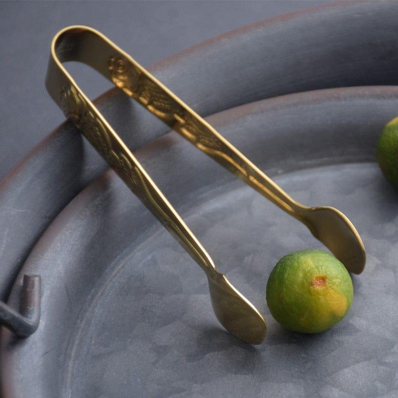 Shop 0 High Quality Ice Tong Embossed Rosette Handle Stainless Steel Food Tong Sliver/Gold Ice Cube Clip BBQ Clip Kitchen Bar Supplies Mademoiselle Home Decor