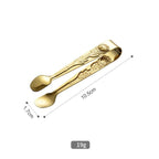 Shop 0 High Quality Ice Tong Embossed Rosette Handle Stainless Steel Food Tong Sliver/Gold Ice Cube Clip BBQ Clip Kitchen Bar Supplies Mademoiselle Home Decor