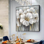 Shop 0 MYT Free Shipping Hot Sale Home Decor Flower Pictures Pieces White Flower Wall Art Oil Paintings Unframed Mademoiselle Home Decor