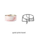 Shop 200003781 Pink gold with stand / 400ML Minzo Pet Bowl Mademoiselle Home Decor
