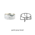 Shop 200003781 Gray gold with stand / 400ML Minzo Pet Bowl Mademoiselle Home Decor