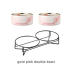Shop 200003781 Pink gold double / 400ML Minzo Pet Bowl Mademoiselle Home Decor