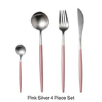 Shop 100003310 Pink Silver Mojo Cutlery Set Mademoiselle Home Decor