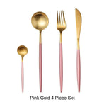 Shop 100003310 Pink Gold Mojo Cutlery Set Mademoiselle Home Decor
