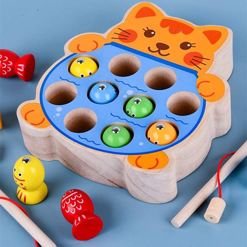 Shop 0 Magnetic Fishing Game Marine Life Cognition Color Number Wooden Toys for Children Montessori Early Educational Parent-child Game Mademoiselle Home Decor