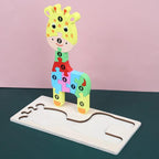 Shop 0 Giraffe Montessori Wooden Toddler Puzzles for Kids Montessori Toys for Toddlers 2 3 4 5 Years Old Top 3D Puzzle Educational Dinosaur Toy Mademoiselle Home Decor