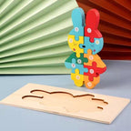 Shop 0 Rabbit Montessori Wooden Toddler Puzzles for Kids Montessori Toys for Toddlers 2 3 4 5 Years Old Top 3D Puzzle Educational Dinosaur Toy Mademoiselle Home Decor
