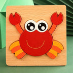 Shop 0 Crab Montessori Wooden Animals Puzzle Mademoiselle Home Decor