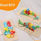 Shop 0 Montessori Wooden Animals Puzzle Mademoiselle Home Decor