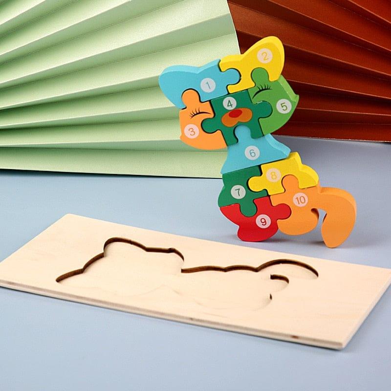 Shop 0 Fox Montessori Wooden Animals Puzzle Mademoiselle Home Decor