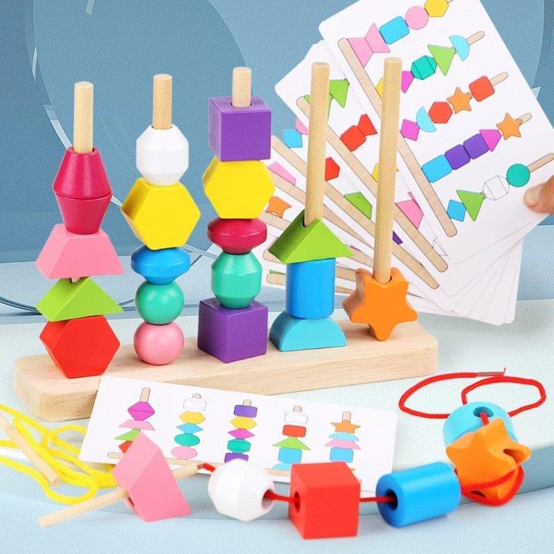 Shop 0 Montessori Wooden Matching Puzzle Toy Mademoiselle Home Decor