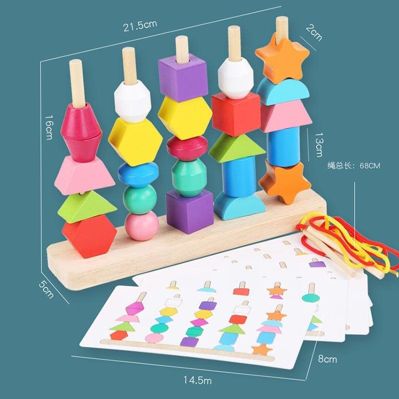 Shop 0 Montessori Wooden Matching Puzzle Toy Mademoiselle Home Decor