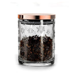 Shop 0 B-1PCS Japanese Style Rose Gold Glass Sealed Jar Embossed Grain Storage Box Moisture-proof Snack Storage Box Household Retro Storage Mademoiselle Home Decor