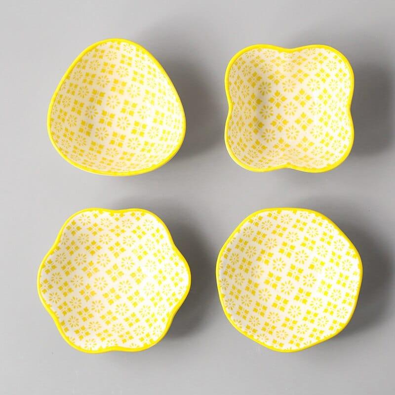 Shop 0 18 4 pcs/set Ceramic Sauce Dish Colored Glazed Japanese Sushi Cold Dishes Cold Noodles Soy Sauce Seas CZY1037 Mademoiselle Home Decor