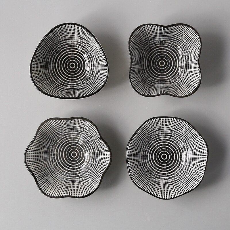 Shop 0 07 4 pcs/set Ceramic Sauce Dish Colored Glazed Japanese Sushi Cold Dishes Cold Noodles Soy Sauce Seas CZY1037 Mademoiselle Home Decor