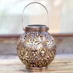 Shop 0 Waterproof Solar Lamp Retro Hollow Lantern Light Art Decorative Solar Garden Lights LED Projection Lamp Courtyard Landscape Mademoiselle Home Decor