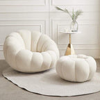 Shop 0 Lazy Sofa Pumpkin Chair Tatami Single Lamb Cashmere White Lovely Bedroom Balcony Leisure Small Sofa Chair Living Room Furniture Mademoiselle Home Decor