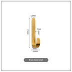 Shop 0 S Bathroom Brass Wall Hook,Punch-free Sticky Hook for Kitchen Robe Towel Hook Wall Door Clothes Hook Furniture Harware Mademoiselle Home Decor