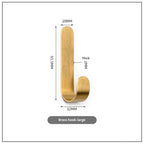 Shop 0 L Bathroom Brass Wall Hook,Punch-free Sticky Hook for Kitchen Robe Towel Hook Wall Door Clothes Hook Furniture Harware Mademoiselle Home Decor