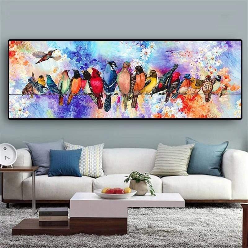Shop 0 Parrot Bird on Branches Canvas Paintings Posters Landscape Artistic Oil Painting Animals Poster Print Wall Picture Cuadros Decor Mademoiselle Home Decor