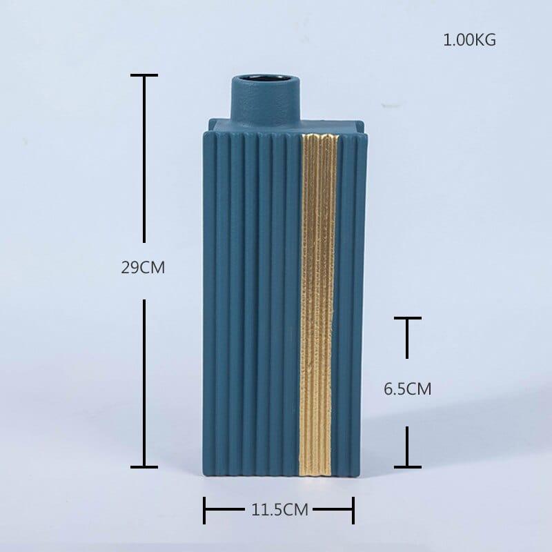 Shop 0 Blue Height 29CM Ceramic Vase Nordic Living Room Home Decoration Plant Pots Balcony Decorations Bathroom Decoration Accessories Desktop Ornaments Mademoiselle Home Decor