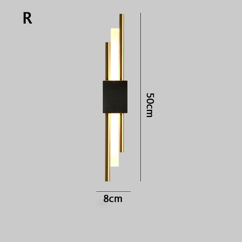 Shop 0 BG / warm light / 3-6W Modern minimalist LED wall lamp lamp length 50cm 90-260V indoor lighting bathroom wall lamp background decoration hotel project Mademoiselle Home Decor