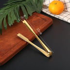 Shop 0 China / 0065-B gold Dropshipping Stainless Steel Non-stick Kitchen BBQ Tongs Smart Grill Meat Food Clip Cooking Clamp Gold/Silver Accessories Mademoiselle Home Decor