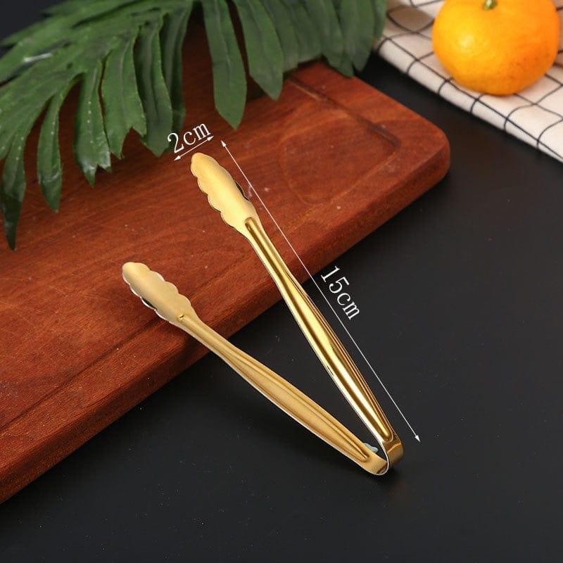 Shop 0 China / 0053-B gold Dropshipping Stainless Steel Non-stick Kitchen BBQ Tongs Smart Grill Meat Food Clip Cooking Clamp Gold/Silver Accessories Mademoiselle Home Decor