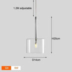 Shop 0 C Transparent / Cold White Dining Table Pendant Lights Kitchen Island Bedroom Bedside Hanging Lamps For Ceiling Glass Lampshade Lighting Suspension Design Mademoiselle Home Decor